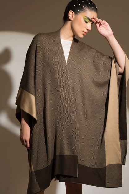 Serpentine Patterned Reversible Cape