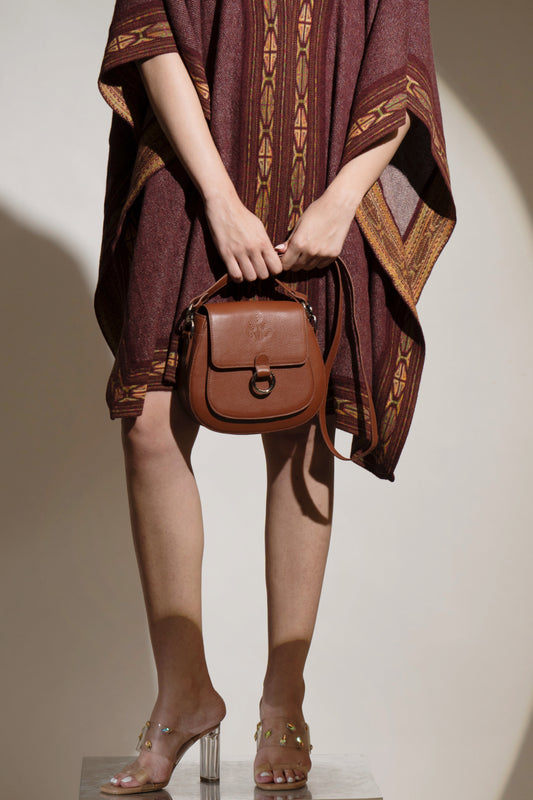 Ursa Major Tan Leather Saddle Bag