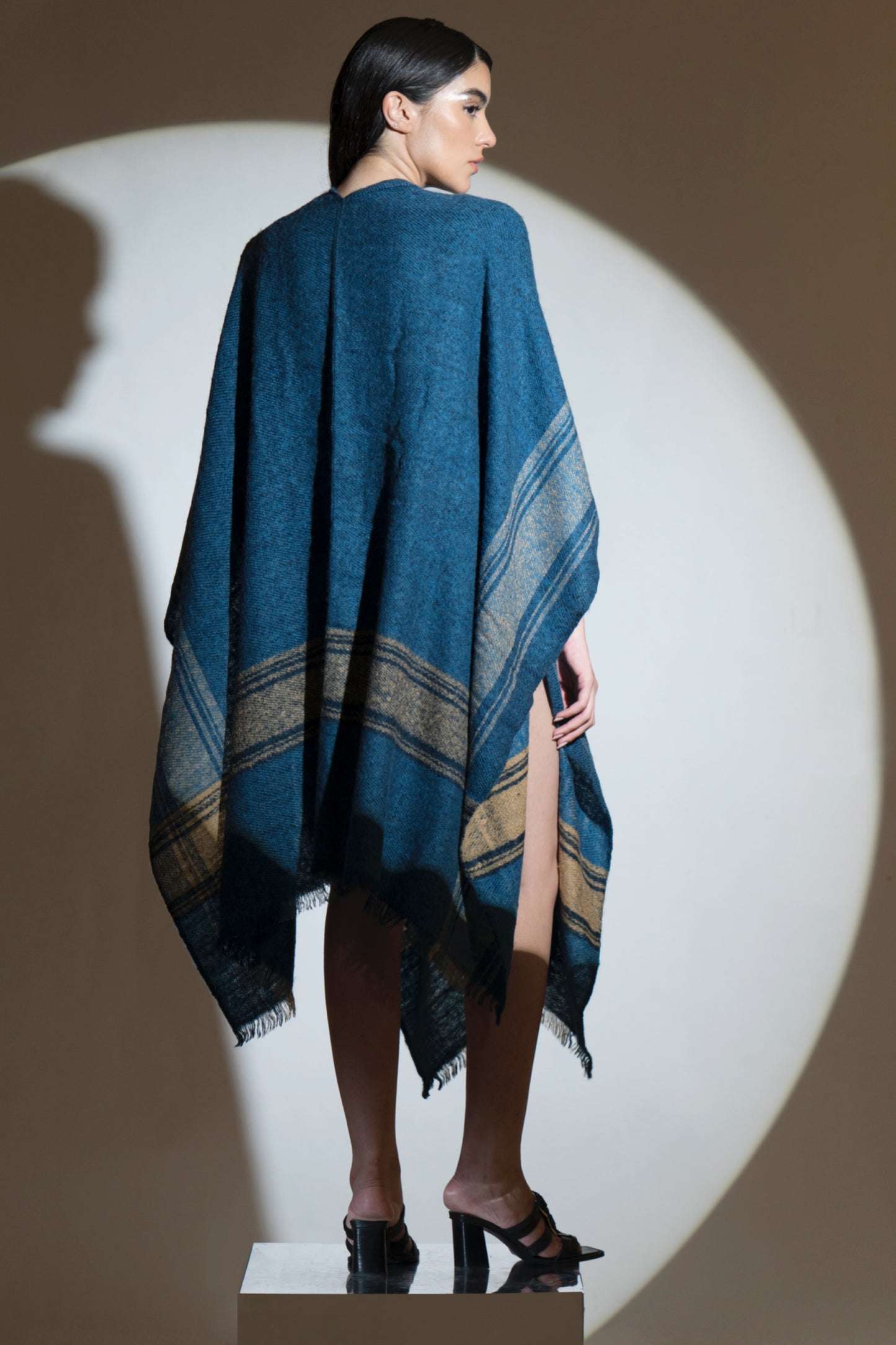 Kyanite Tartan Check Cape