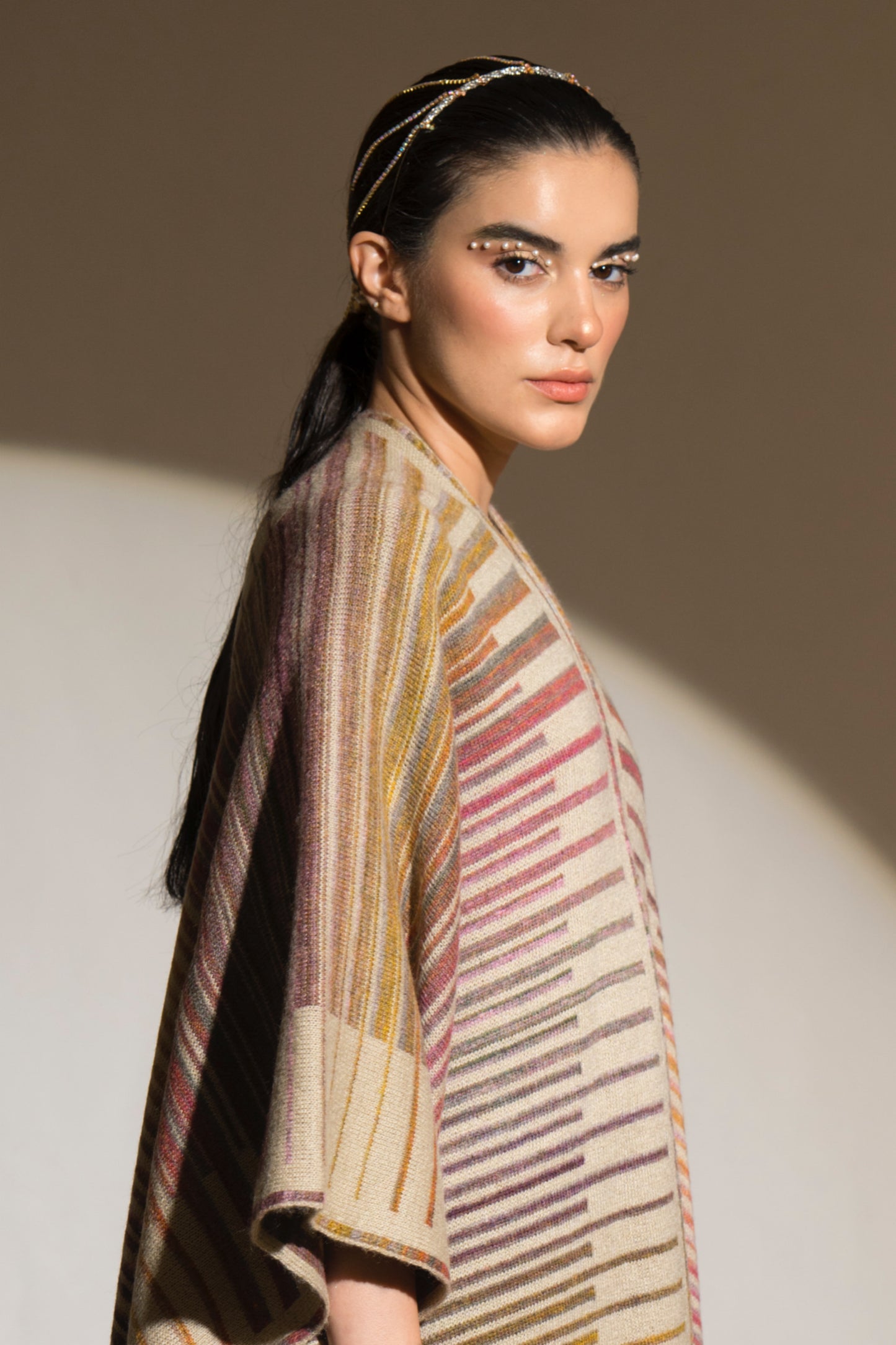 Rainbow Moonstone Striped Cape