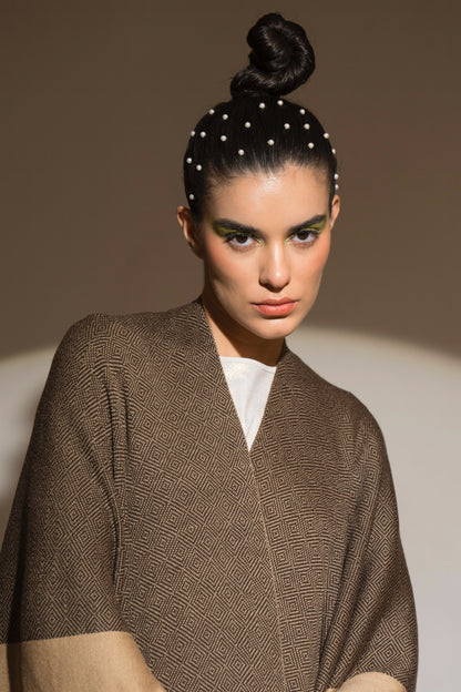 Brown Citrine Diamond Weave Cape