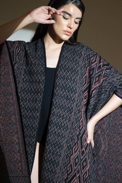 Rhodonite Aztec Patterned Cape